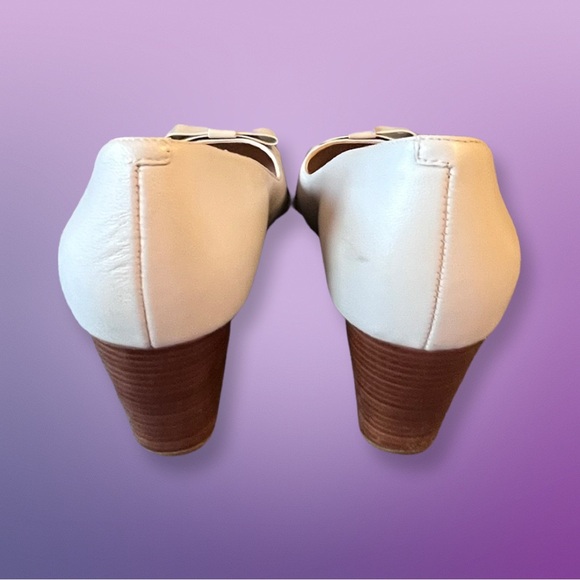 Cute cream round-toe wedges 7.5 - Picture 4 of 5